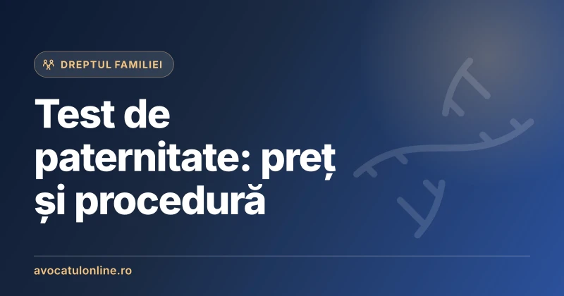 Test de paternitate: preț și procedură