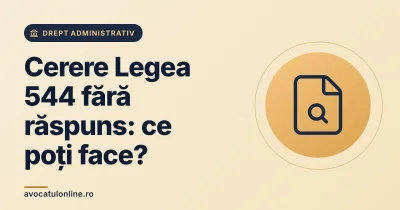 Cerere Legea 544 fără răspuns: ce poți face?