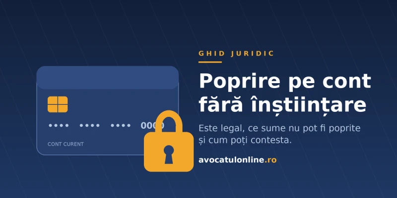 Poprire pe cont fără înștiințare: e legal și ce poți face