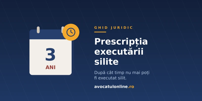 Prescripția executării silite: termenul de 3 ani