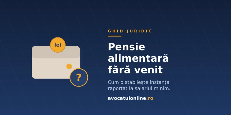 Pensie alimentară fără venit: cum se stabilește