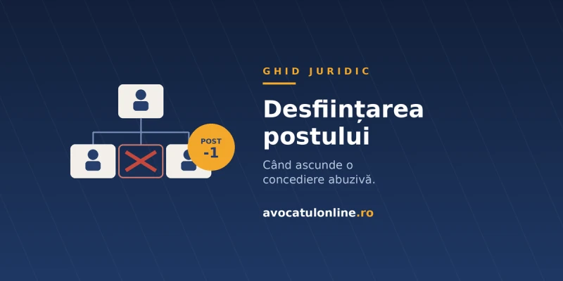 Desființarea postului: când ascunde o concediere abuzivă